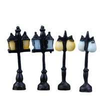 Modèles miniatures de lampadaires en résine, figurines décoratives pour la décoration de maison de poupée, micro-paysages, accessoires de jardin féerique