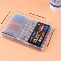 Marqueur acrylique liquide à pointe souple 8 couleurs, encre permanente neuve pour tissu, papier, peinture DIY, matériaux plastiques