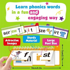 Phonics Word Family Flip <b>Books</b> 40 Pack Spelling Practice For Kids 3-6 Years Early Learning <b>Educational</b> Activity <b>Book</b> Set - Product Image 3