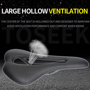 TOSEEK EVO sela VTT VTT route bicicleta Selas selas De Couroie PU arco almofada Ultraleve De Fiber De Carbone preta oco selle - Product Image 5