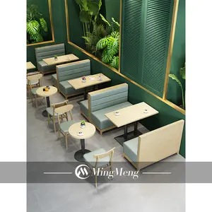 광저우 Mingmeng 다방 가구 의자 대중음식점 테이블 신제품 사용된 대중음식점 가구 북유럽 부스 좌석