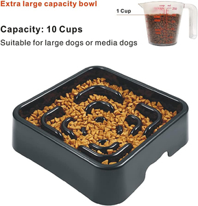 Gamelle anti-glouton pour chien, forme arrondie, portable, étanche IPX6, motif cœur, prix bas, bol en plastique pour animaux de compagnie, base antidérapante pour chiens - Product Image 2