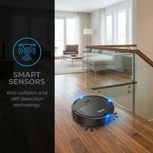 เครื่องดูดฝุ่นหุ่นยนต์ 1500pa เครื่องดูดฝุ่นหุ่นยนต์สำหรับบ้าน แบบไร้สายสามในหนึ่งเดียว - Product Image 2