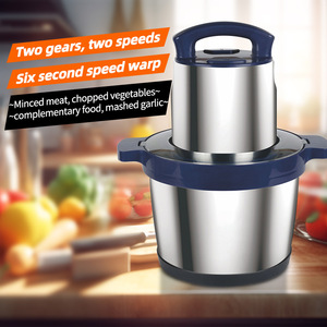 Meat <b>Grinder</b> 6L Stainless Steel Commercial Meat Mincer Garlic Crusher Vegetable Crusher Food Processor Cross Border Wholesale - Product Image 4