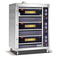 Oven Komersial Tiga Lapis Enam Loyang Rui Tai, Kontrol Digital Stainless Steel Hemat Tenaga, untuk Toko Roti, Kue Kering, dan Dapur