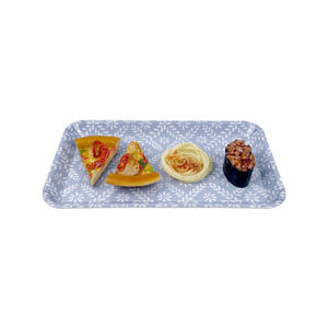 Plateau de service en mélamine en plastique <span class=keywords><strong>rectangulaire</strong></span> <span class=keywords><strong>à</strong></span> <span class=keywords><strong>fleurs</strong></span> blanches modernes - Product Image 2