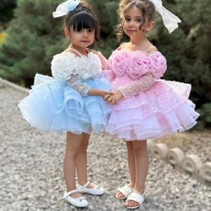 MQATZ <span class=keywords><strong>Robe</strong></span> de Princesse Élégante pour Fille Personnalisable Tenue de Cérémonie pour Anniversaires et Occasions Spéciales Disponible pour 1-12 Ans - Product Image 1