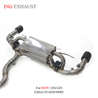 Échappement Catback en acier inoxydable ING avec soupape pour BMW 320I G20 Silencieux avec soupape Haute performance Pièces de performance automobile