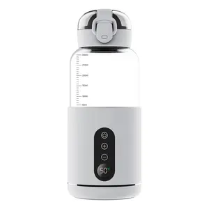 Portable Milk Warmer Wireless Heating Constant Temperature Baby Insulation Glass Cup Rechargeable Wireless Bottle Warmer