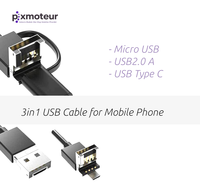 Module de caméra endoscopique industrielle Pixmoteur PE-U21250-C10 5MP à mise au point automatique, diamètre 12 mm, USB, étanche, boroscope 1944x2592px