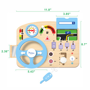 Volante de Madera Montessori, Juguetes de Conducción, Tablero de Actividades Sensoriales, Juguete Educativo para Niños y Niñas de 2 a 4 Años - Product Image 6