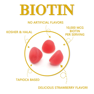 Hot Selling 10000NCG Biotin Gummies Strawberry Flavor <b>Supplement</b> with Biotin Improve Immune System and Promote Digestive Health - Product Image 4