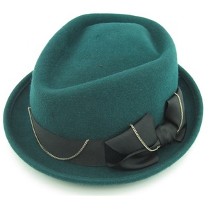 Mode 100% laine feutre noir <span class=keywords><strong>Dent</strong></span> Fedora chapeau - Product Image 5