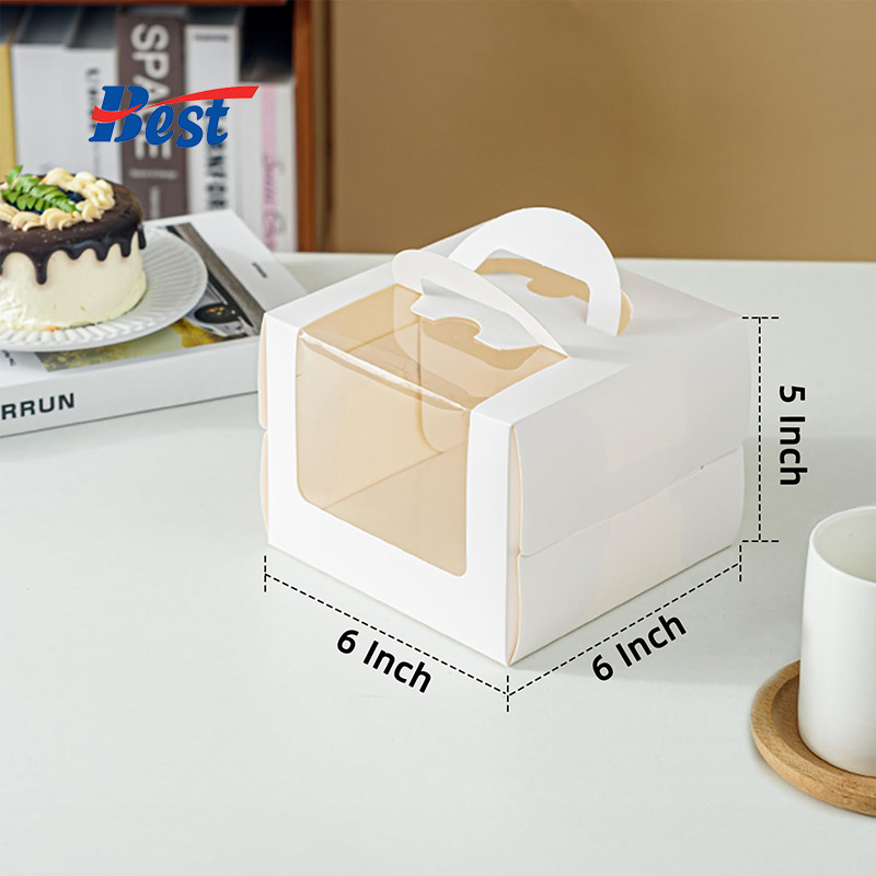 Wholesale Custom Factory Transparent Cheesecake Packing Cake Boxes With Handle