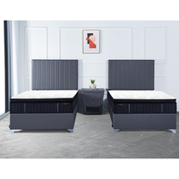 Cama King Size de Tela con Diseño Moderno, Minimalista y de Lujo, con Almacenamiento y Diseño Ecológico para Recámara Principal, Hotel o Uso Doméstico