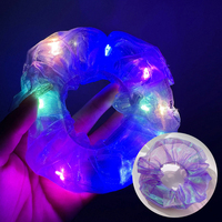 Chouchous néon lumineux LED cheveux chouchous brillant cheveux cravates bandeaux éclairer chouchou cheveux accessoires noël Rave fête
