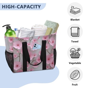 <b>Large</b> Capacity Custom Hawaiian Accessories Grocery Recyclable Shopping Bag with Durable Handle for Daily Use Advertise Promotion - Product Image 4