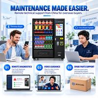 Distributeur automatique de boissons et de snacks RUNYANG personnalisé pour l'extérieur, à monnayeur, à vendre en Europe