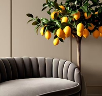 Citronnier Artificiel Hautement Réaliste, Écologique et Durable en Plastique – Inodore, Idéal pour Halloween, Remise de Diplôme, Mariage, Décoration de Noël