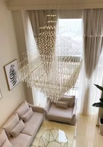 Zeal <b>Lighting</b> Customized White <b>Crystal</b> <b>Chandelier</b> Elegant Large Stair Light for Hotels Contemporary Design Iron Switch ODM AC - Product Image 3