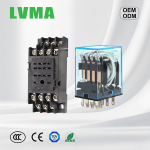 4-контактное микрореле HH54P MY4NJ, маленькое электромагнитное промежуточное реле 12 В 24 В ac110В 220 В 380 В 40А, миниатюрное герметизированное AC/DC - Product Image 1