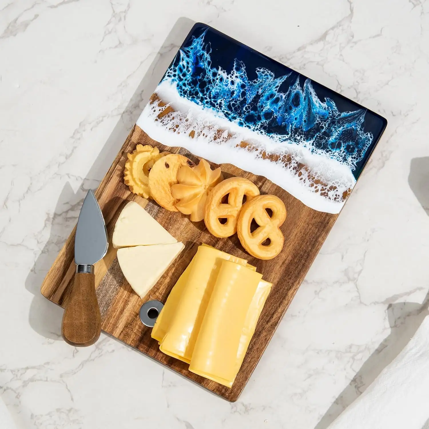 Tabla de cortar de queso de cocina gruesa sublimación de madera personalizable