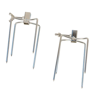 Varilla de Asador de 2 Piezas de Acero Inoxidable 304 de 10 mm, Resistente al Calor, Duradera, con Púas, de Grado Alimenticio, para Parrilla de Barbacoa, para Asar <span class=keywords><strong>Pollo</strong></span> al Aire Libre - Product Image 2