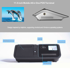 Hot bán 11.6 inch màn hình cảm ứng POS Tiền mặt đăng ký tất cả trong một điểm của bán POS Android/Windows hệ thống 80 mét Vé máy in - Product Image 3