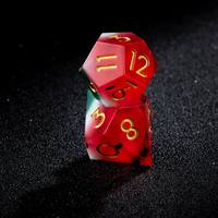 Jeu de dés en résine à bords vifs pour jeux de rôle sur table, DND et Dungeons and Dragons