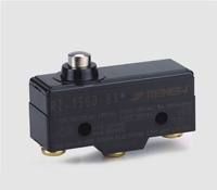 Microinterruptor de Plástico SPDT Modelo Básico RZ-15GD-B3 con Resorte Corto, 15A 250VAC, Certificado CE