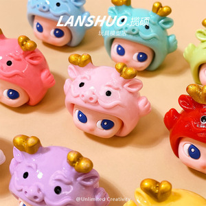 Muñecos de Dragón 3D Lanshuo, Miniaturas de Resina Plástica Versión Q, Juguetes de Dibujos Animados para Niños, Adornos de Escritorio - Product Image 1