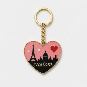 Porte-clés personnalisés en gros de haute qualité avec symboles de Paris, chaînes décoratives de voyage en France, promotion, souvenir, anneau porte-clés - Product Image 2
