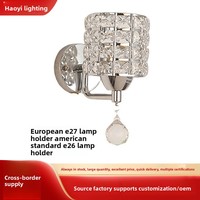 Lumière murale LED minimaliste à capteur, cristal blanc chaud 2700K, dimmable, étanche, pour escalier, couloir, livraison directe d'usine