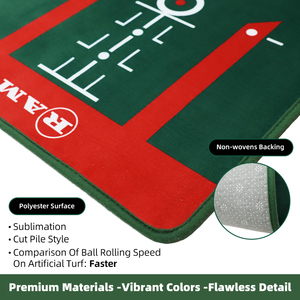 Tapis de putting de golf sur mesure OEM, tapis de putting vert, entraîneur de putting de golf pour usage intérieur, extérieur, maison, bureau, académie sportive - Product Image 3
