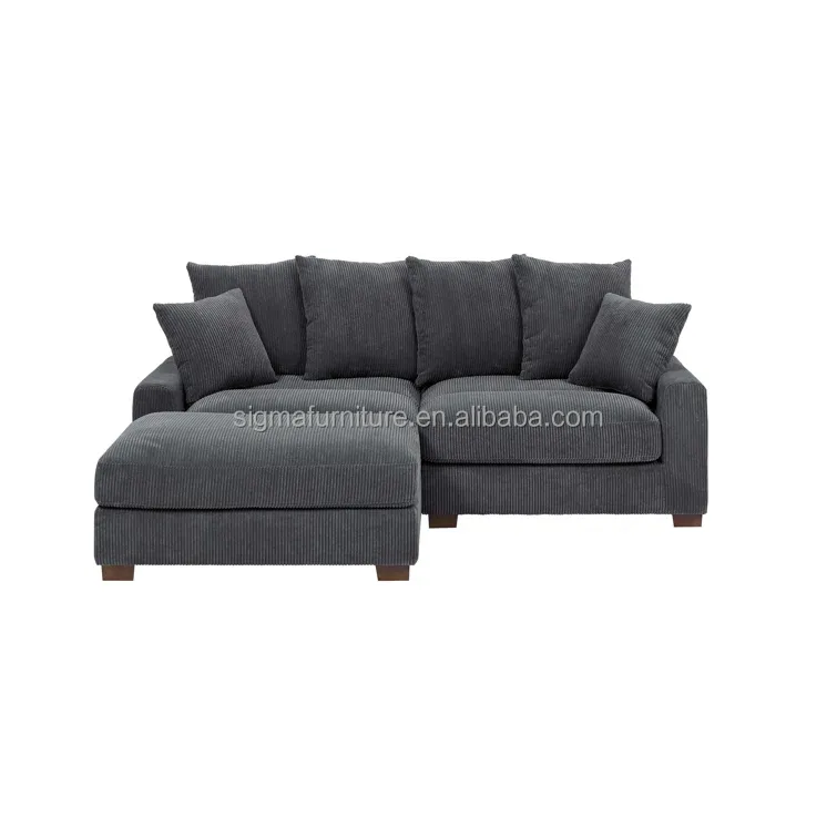 New design modern custom living room reception L-shape upholstered sofa set