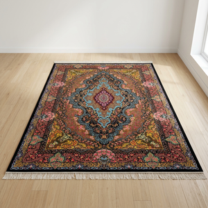 Tapis en soie pure artisanal de qualité supérieure, fait main, lavable, moderne, antidérapant, motif personnalisé, tapis de luxe pour la maison, l'hôtel, le commerce - Product Image 1