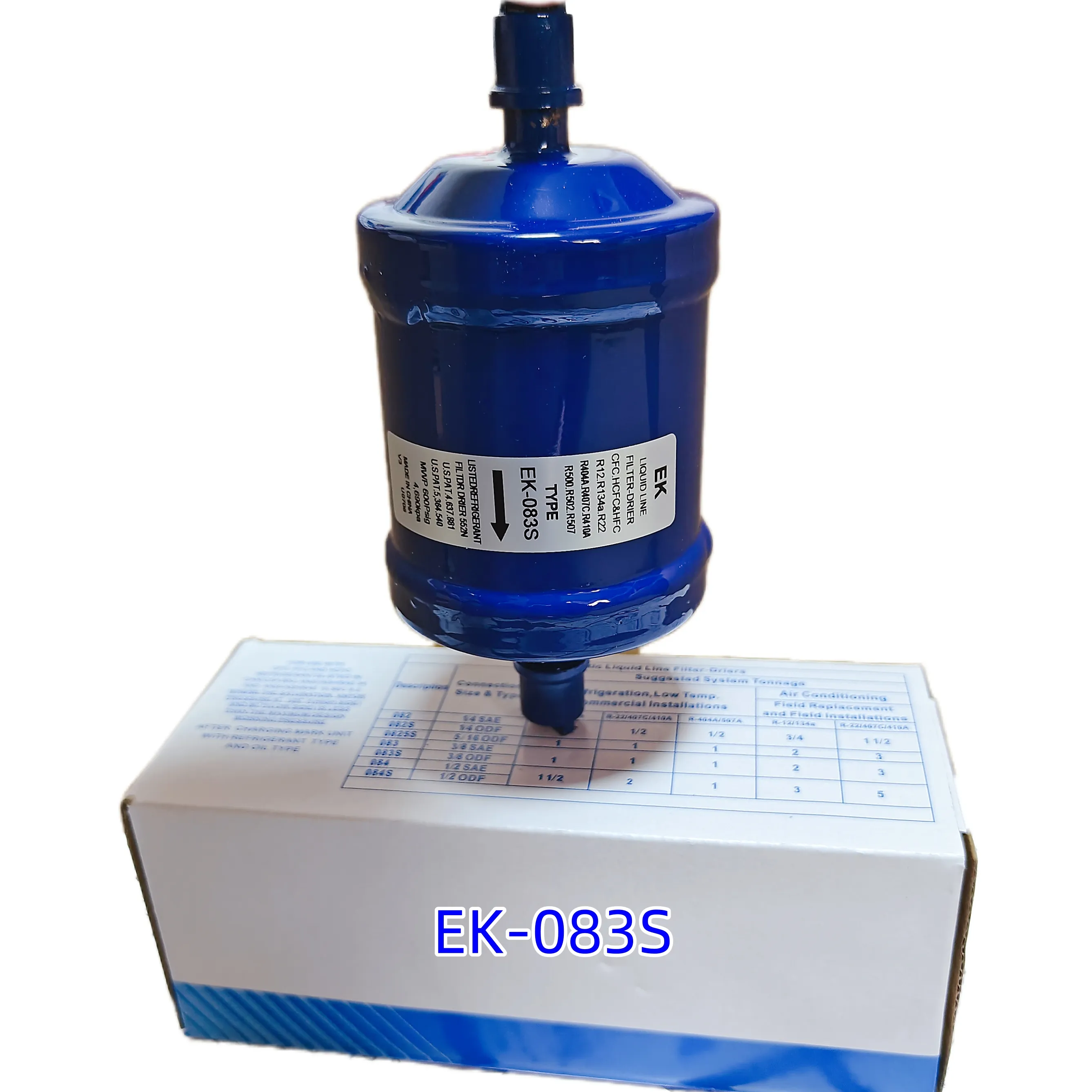 EK-083S High Filtration Accuracy Water Removal Dryer Accessories for Refrigeration & Heat Exchange Systems