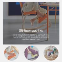 Chaise ergonomique à genouillères avec dossier et siège rembourré, tabouret à bascule pour genoux, pour une posture active et corrigeante, idéale pour la maison, le bureau et le bar.