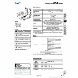 MXQ6-50AT โต๊ะสไลด์ลมนิวเมติก SMC - Product Image 1