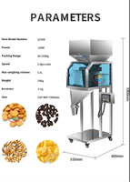 Machine de remplissage de pondération de nourriture de sachet de bouteille de granule de graines de noix de casse-croûte manuelle verticale 10-2500g