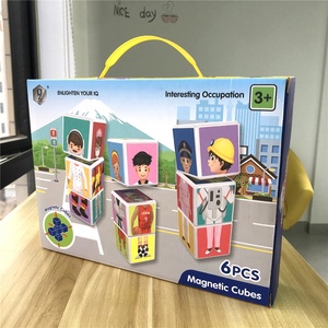 Tùy Chỉnh Trẻ Em 6 Cái Vui Giáo Dục Nhựa Thú Vị Nghề Nghiệp <span class=keywords><strong>Iq</strong></span> Puzzle Khối Trò Chơi Từ <span class=keywords><strong>Cube</strong></span> <span class=keywords><strong>Toy</strong></span> - Product Image 6
