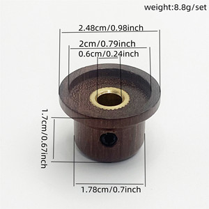 UFO Shaped Rosewood Guitar <strong>Knobs</strong> 6MM High Quality <strong>Volume</strong> Tone Control <strong>Knob</strong> for Electric Guitar Bass Potentiometer Caps - Product Image 2