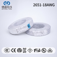 Câble interne 2651 18AWG, deux à trois conducteurs, PVC, cuivre, UL758/CAS C22.2 N°210, 300V, 105 ℃   Câblage des appareils électroménagers