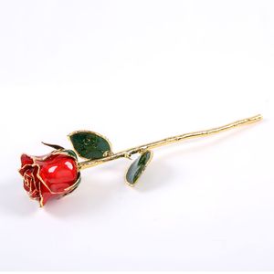 San valentino, natale, regalo per la festa della mamma 24K placcato oro rosa rossa aggiornato produttore di fiori di vernice da forno - Product Image 3