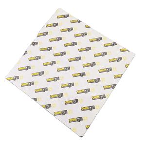 Papier d'emballage à emporter en kraft blanc recyclé avec impression personnalisée - Product Image 1