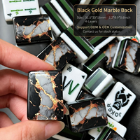Tuiles de Mahjong Américaines en Acrylique Veine de Marbre Rouge, Luxe Sur Mesure, Modernes et Artistiques, 160 Pièces, Idéales pour Présentation en Club et Cadeau