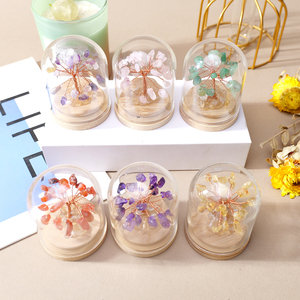 Vente en gros : Bouteilles à vœux en <span class=keywords><strong>pierre</strong></span> concassée avec arbre de la fortune en cristal naturel, artisanat en cristal, cadeaux de décoration intérieure - Product Image 3