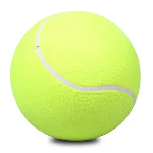 B sınıfı yüksek kalite toptan özelleştirilmiş baskılı 64cm floresan sarı tenis topu
