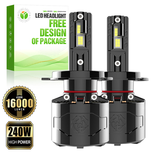 Fournisseur fiable de LED : Lampe LED X9 H4 240W 18000Lm 6500K 12-24V de haute qualité pour expéditions tout-terrain intensives et conduite d'<span class=keywords><strong>escorte</strong></span> - Product Image 1