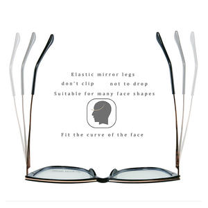 Montures de lunettes œil-de-chat TR87100 pour femmes, anti-lumière bleue, monture intégrale, TR90 léger, design papillon, verres en acétate. - Product Image 4